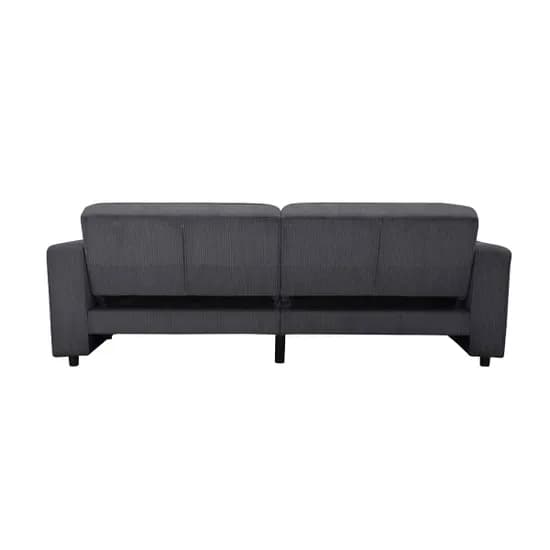 Allie Corduroy Fabric 3 Seater Sofa Bed In Anthracite