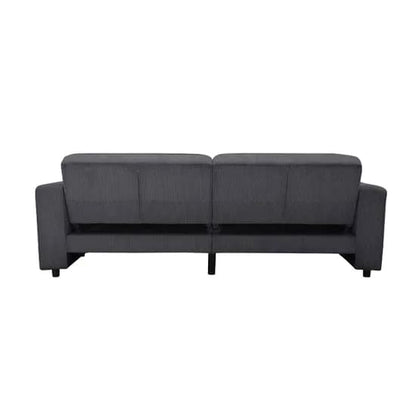 Allie Corduroy Fabric 3 Seater Sofa Bed In Anthracite