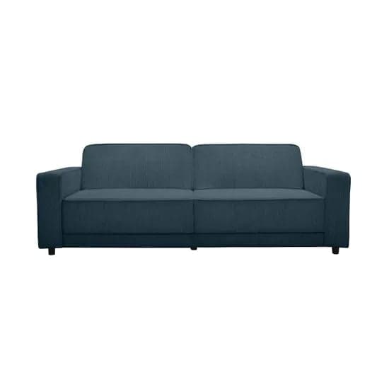 Allie Corduroy Fabric 3 Seater Sofa Bed In Blue