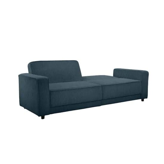Allie Corduroy Fabric 3 Seater Sofa Bed In Blue