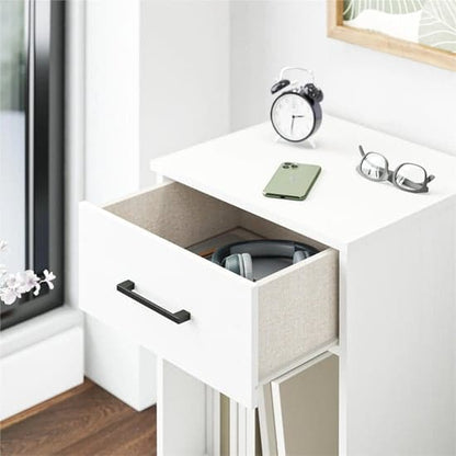 Brez Wooden Bedside Cabinet With 1 Drawer In White