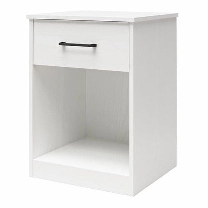 Brez Wooden Bedside Cabinet With 1 Drawer In White