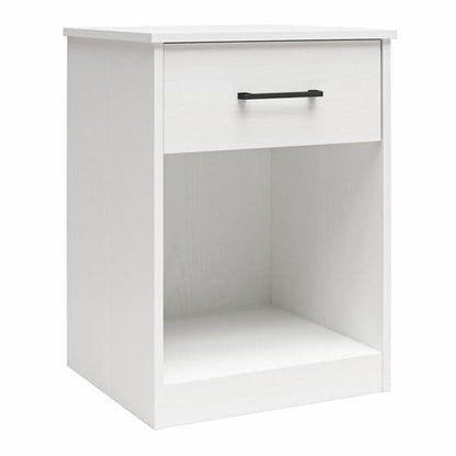 Brez Wooden Bedside Cabinet With 1 Drawer In White