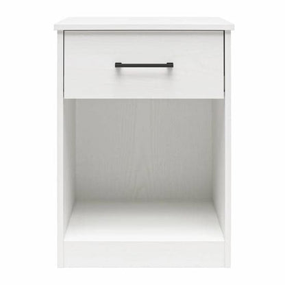Brez Wooden Bedside Cabinet With 1 Drawer In White