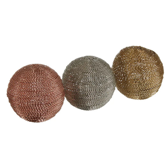 Hege Small Metal Multi Coloured Decorative Spheres