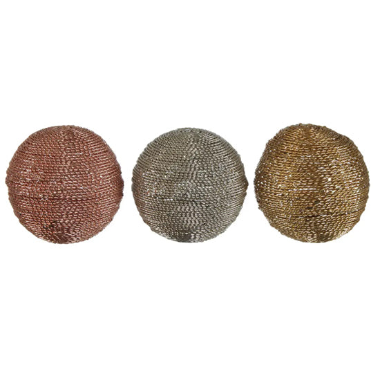Hege Small Metal Multi Coloured Decorative Spheres