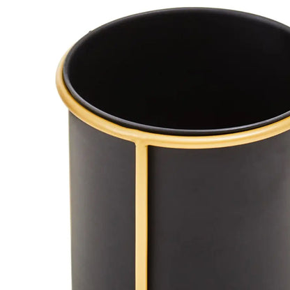 Trosa Large Metal Floor Standing Planter In Black And Gold