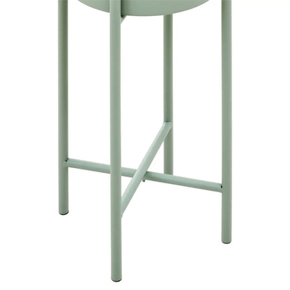 Trosa Small Metal Floor Standing Planter In Green