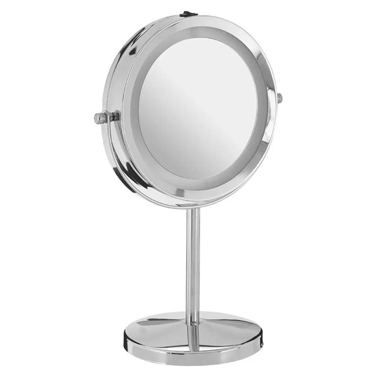 Clara Dressing Mirror In Chrome Plated Frame With LED