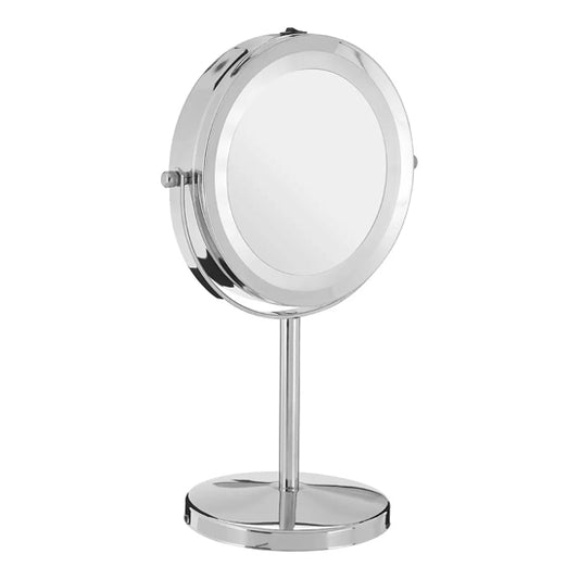 Clara Dressing Mirror In Chrome Plated Frame With LED