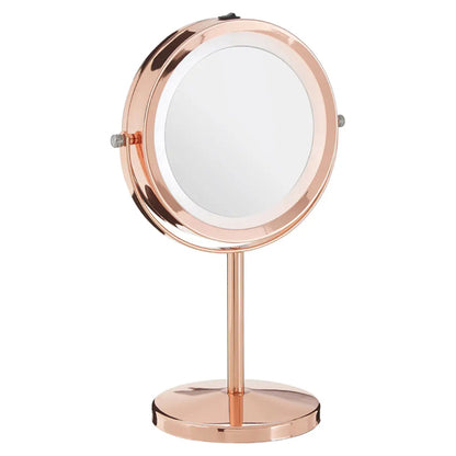 Clara Dressing Mirror In Rose Gold Plated Frame With LED