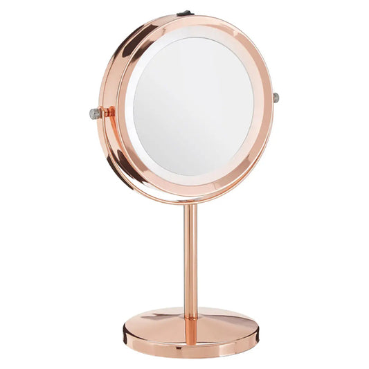 Clara Dressing Mirror In Rose Gold Plated Frame With LED