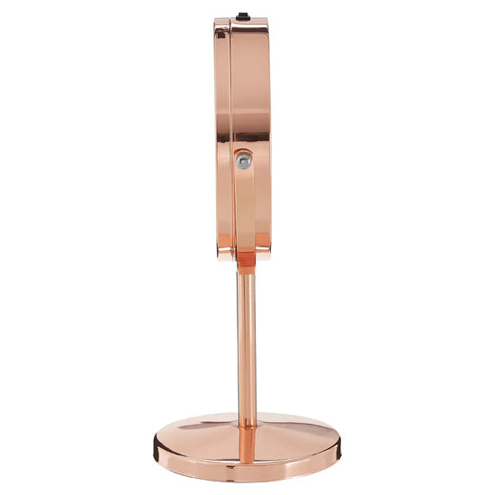 Clara Dressing Mirror In Rose Gold Plated Frame With LED