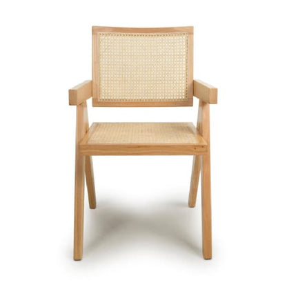 Dublin Natural Rattan Dining Chairs In Pair