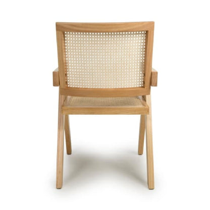 Dublin Natural Rattan Dining Chairs In Pair