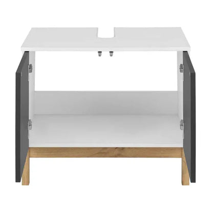 Mirza Wooden Bathroom Vanity Unit In White And Anthracite