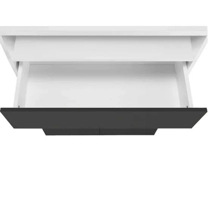 Mirza Wooden Bathroom Storage Cabinet With 2 Doors In White And Anthracite