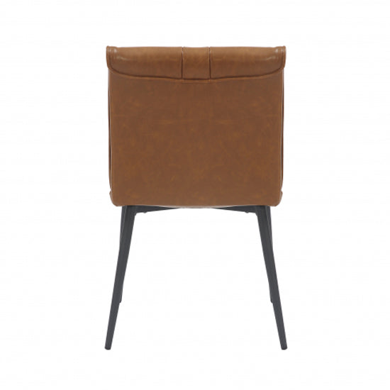 Lansdowne Tan Leather Effect Dining Chairs In Pair