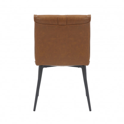 Lansdowne Tan Leather Effect Dining Chairs In Pair