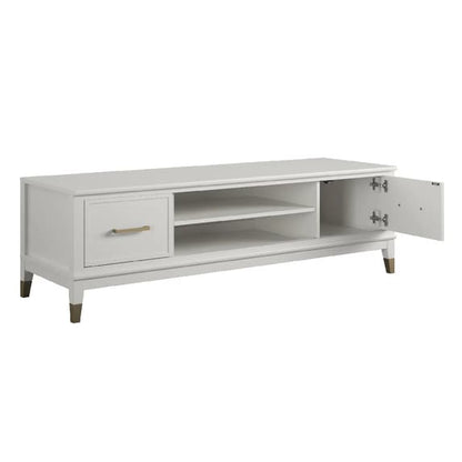 Westerleigh Wooden TV Stand With 2 Doors In White