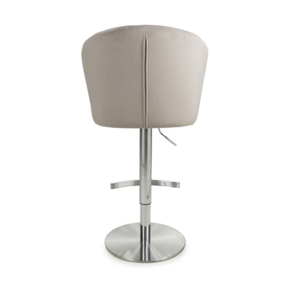 Sigma Brushed Velvet Bar Stool In Mink