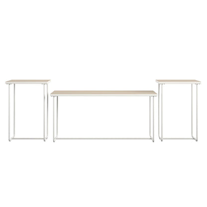 Dante Wooden Coffee And End Tables Set In Natural