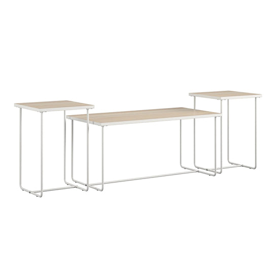 Dante Wooden Coffee And End Tables Set In Natural