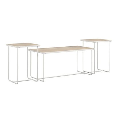 Dante Wooden Coffee And End Tables Set In Natural