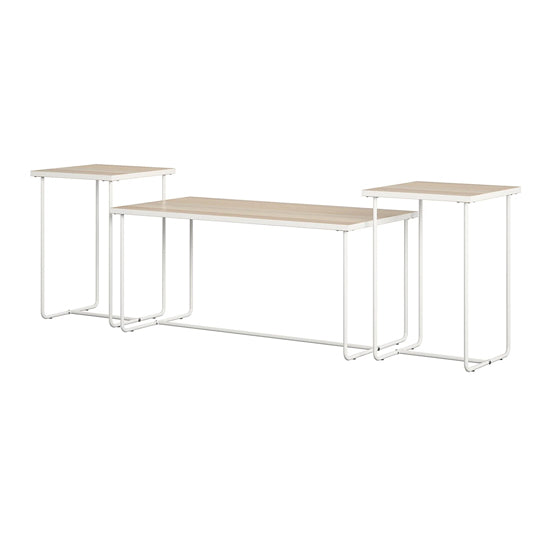 Dante Wooden Coffee And End Tables Set In Natural