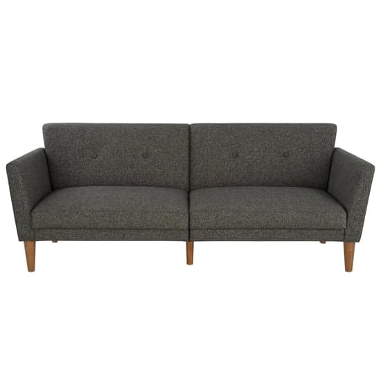 Regal Fabric Sofa Bed In Grey With Wooden Legs