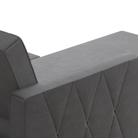 Liberty Fabric Sofa Bed In Light Grey With Oak Legs