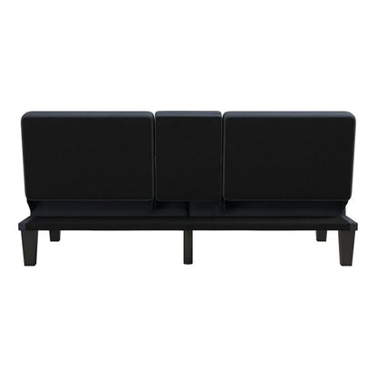 Adalynn Convertible Futon Linen Fabric Sofa Bed In Blue