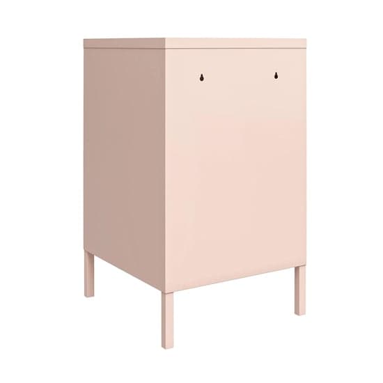 Mission District Metal End Table With 1 Door In Pink