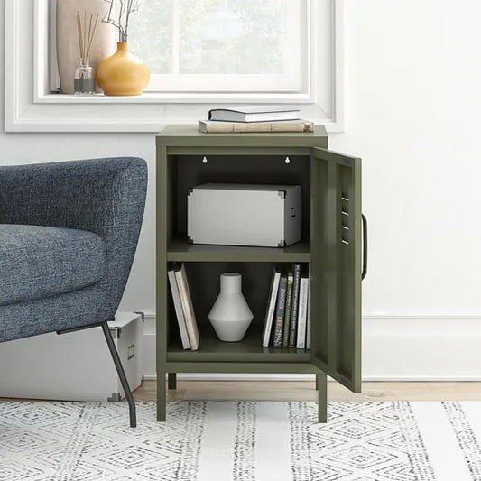 Bradford Metal Locker Storage Cabinet With 1 Door In Olive Green