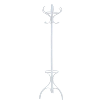 Arles Pine Wood Floor Standing Coat Stand In White
