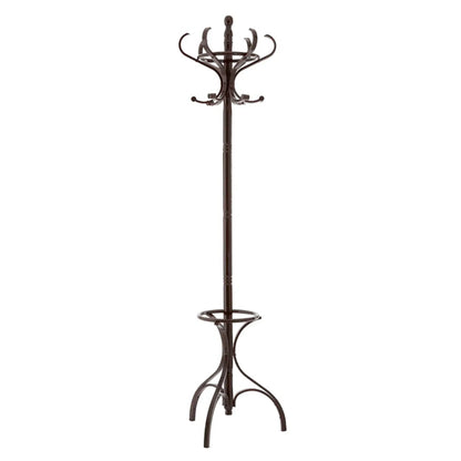 Arles Pine Wood Floor Standing Coat Stand In Mahogany