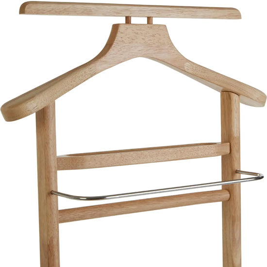 Atlanta Rubberwood Clothes Valet Stand In Natural