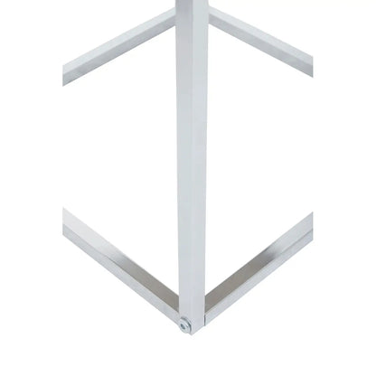 Fulton Nest Of 3 Tables In White With Chrome Frame