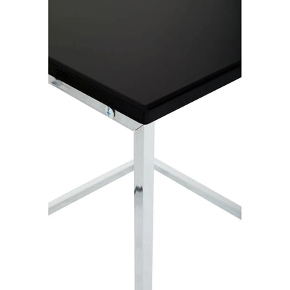 Fulton Nest Of 3 Tables In Black With Chrome Frame