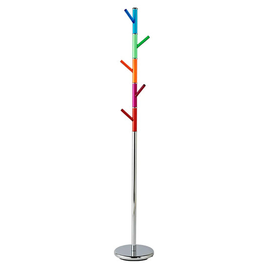 Camden Multicoloured Acrylic Hooks Coat Stand In Chrome