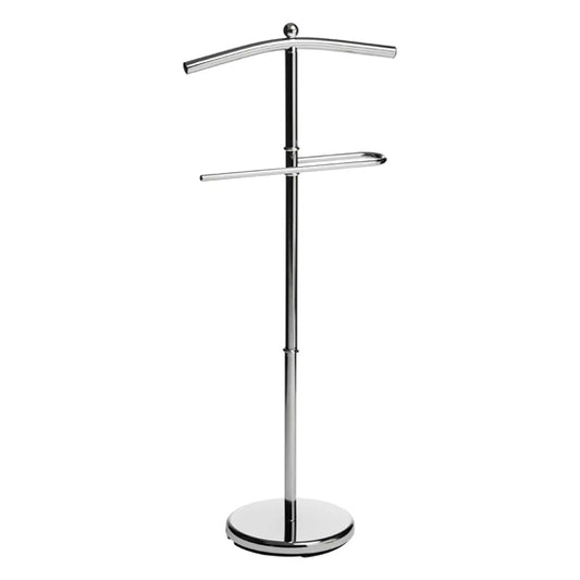 Darwin Metal Floor Standing Clothes Valet Stand In Chrome