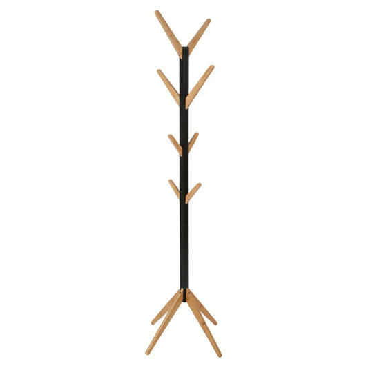Dunkirk Bamboo Coat Stand In Matt Black