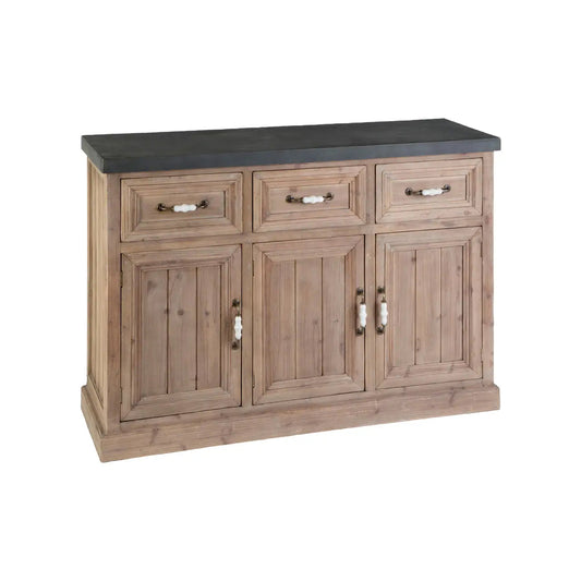 Pompeii Wooden Sideboard With 3 Doors And 3 Drawers In Natural