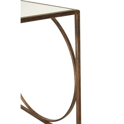 Avantis Mirrored Nest Of 3 Tables With Warm Bronze Frame