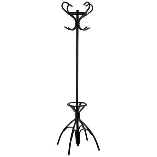Flores Metal Floorstanding Coat Stand In Matte Black