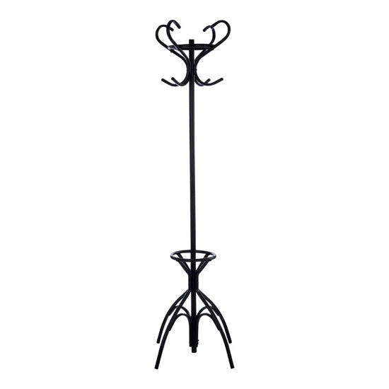 Flores Metal Floorstanding Coat Stand In Matte Black