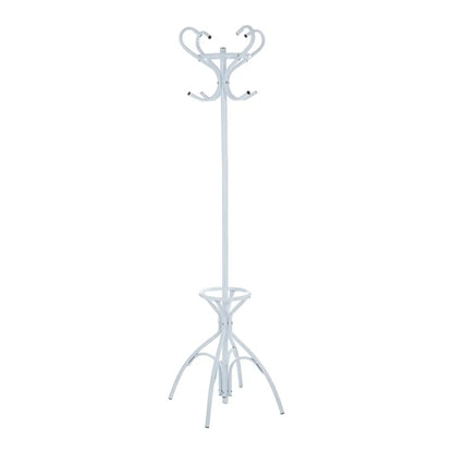 Flores Metal Floorstanding Coat Stand In Matte White