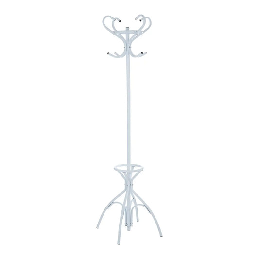 Flores Metal Floorstanding Coat Stand In Matte White