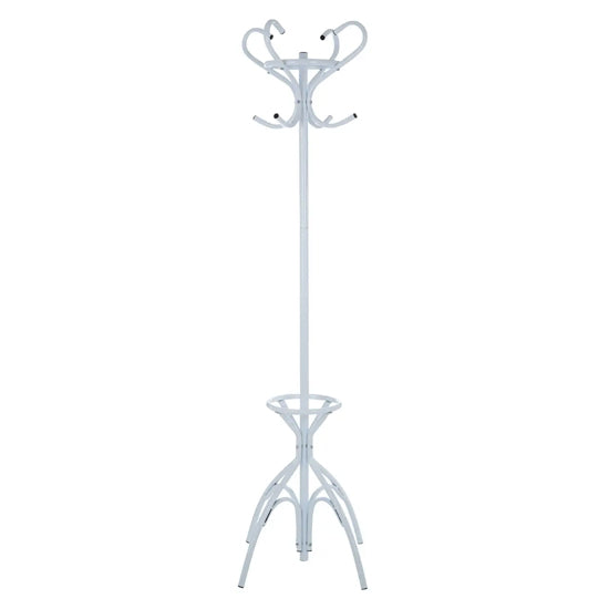Flores Metal Floorstanding Coat Stand In Matte White