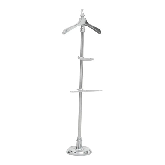 Galway Aluminium Floorstanding Clothes Valet Stand In Polished Aluminium